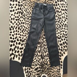 Black Faux Leather Pants
